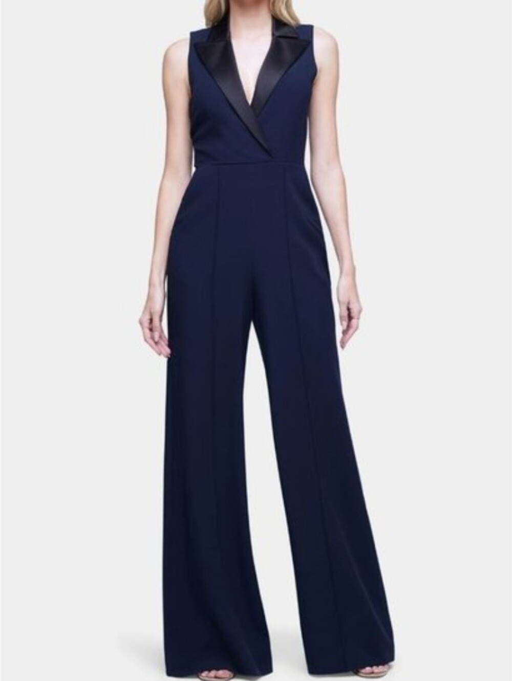 L'Agence NWT Gemma Lapel Wide Leg Jumpsuit